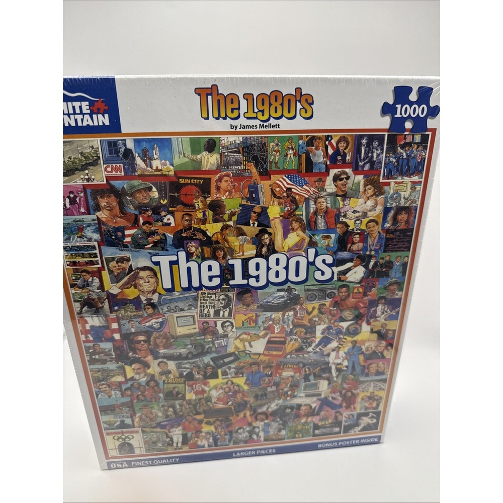 White Mountain The 1980's 1000 Piece Jigsaw Puzzle Made In USA New Sealed